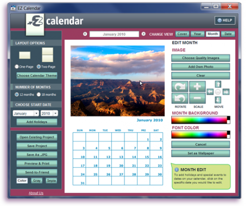 EZ Photo Calendar Creator 5.0